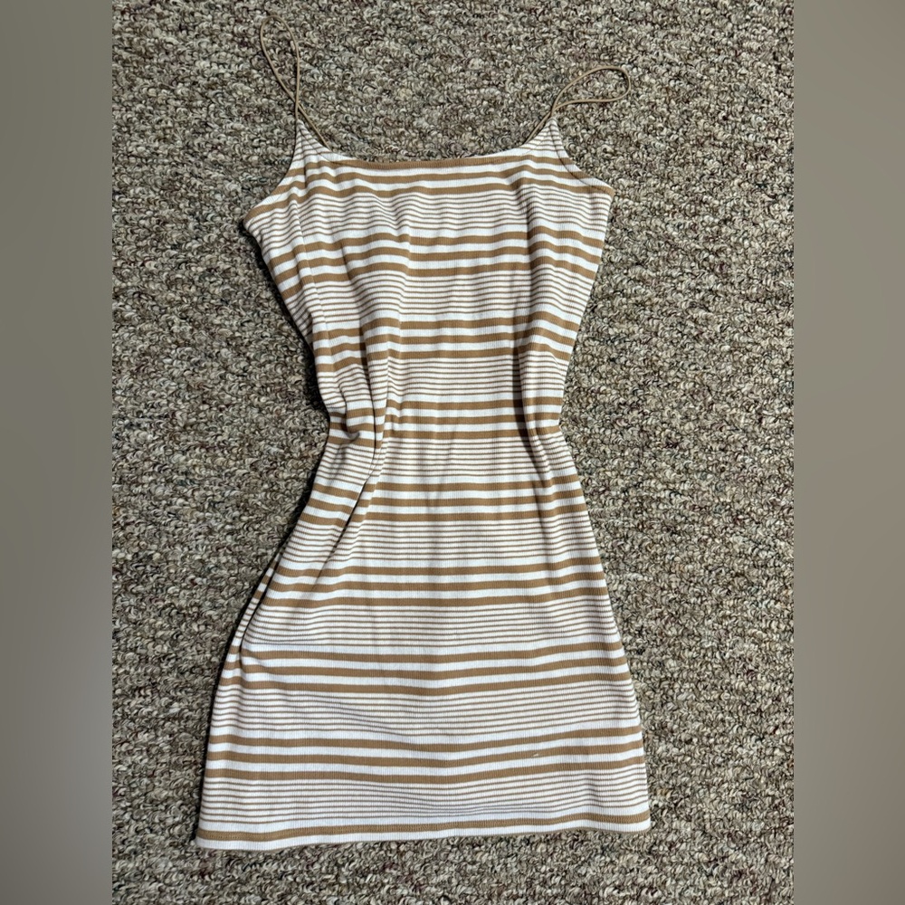 American Eagle Outfitters Brown and White Striped Top